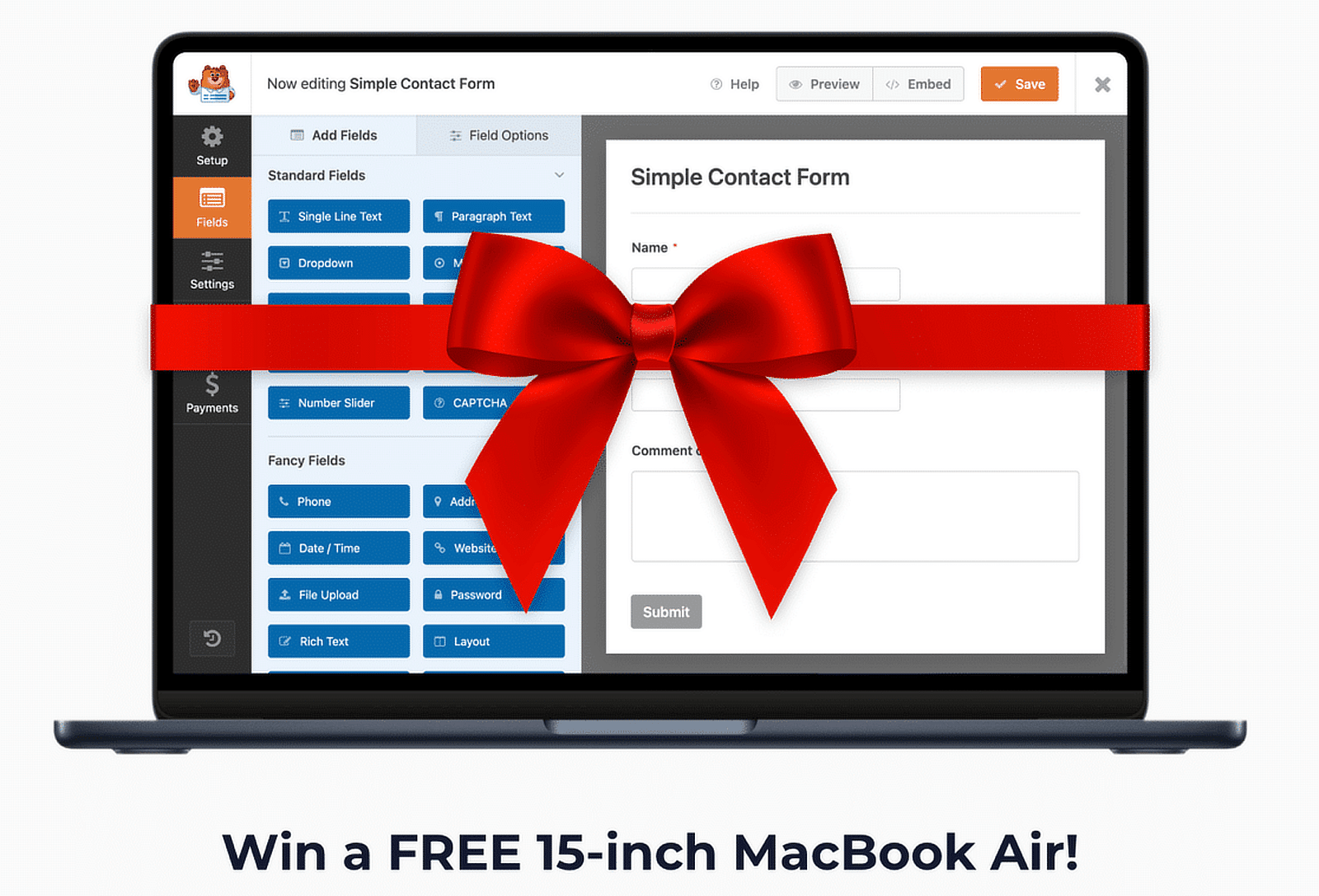 Exemplu de cadouri de Halloween - WPForms halloween giveaway example
