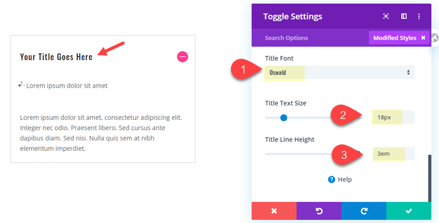 estilos de lista divi