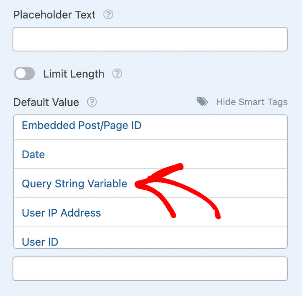 쿼리 문자열 변수 - WPForms query string variable