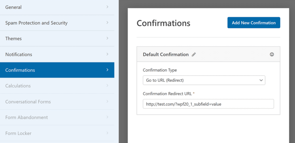 리디렉션 URL - WPForms redirect url
