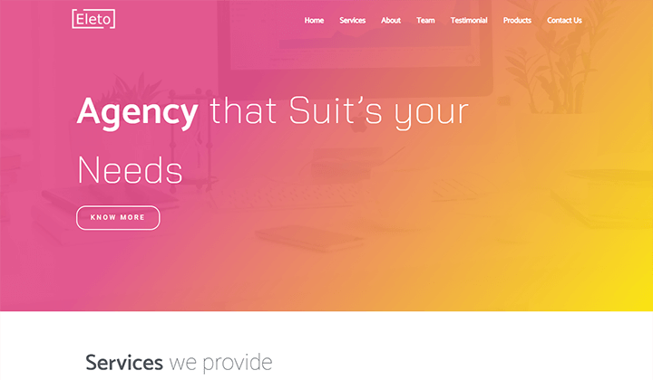 9 أفضل قوالب ووردبريس لاستشارات الأعمال 2 Online Agency Eleto Elementor Template