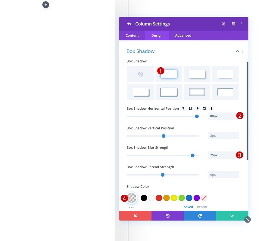 navigation côté colonne