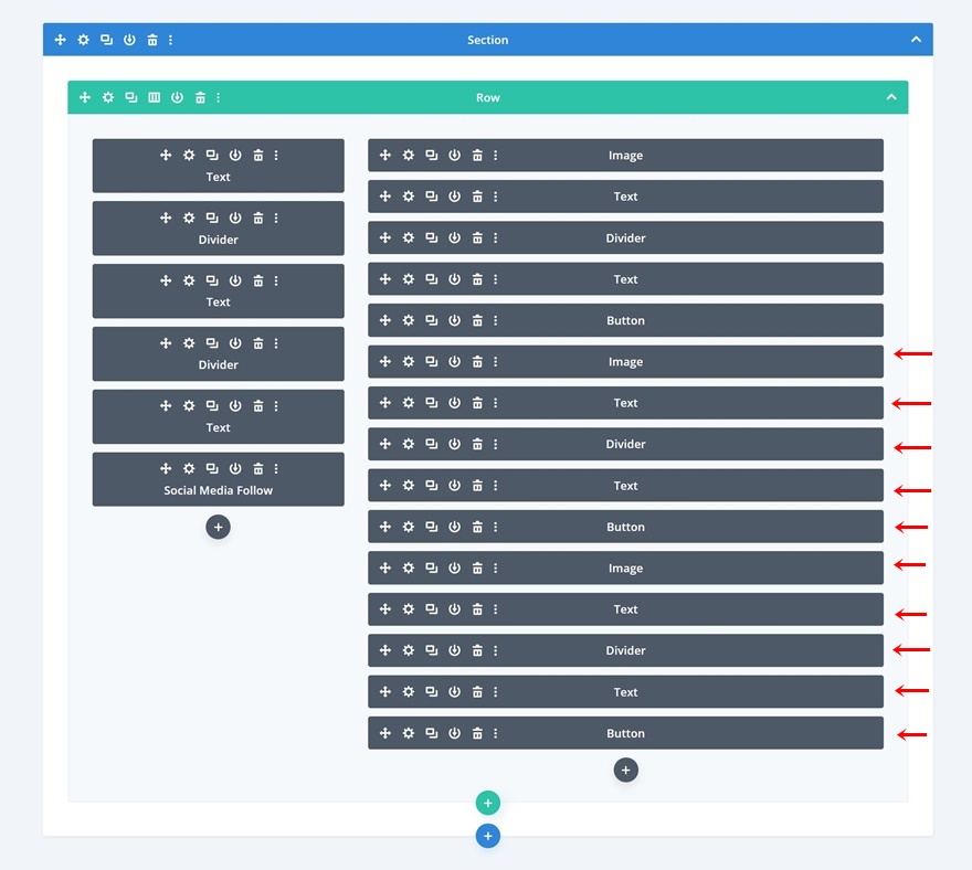 navigation côté colonne