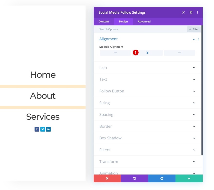 navigation côté colonne