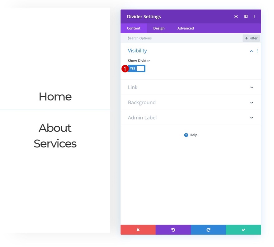 navigation côté colonne