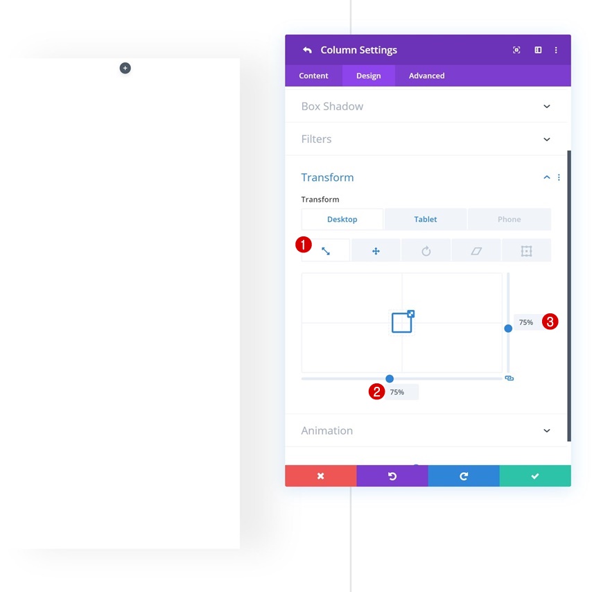 navigation côté colonne