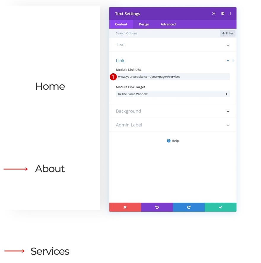 navigation côté colonne