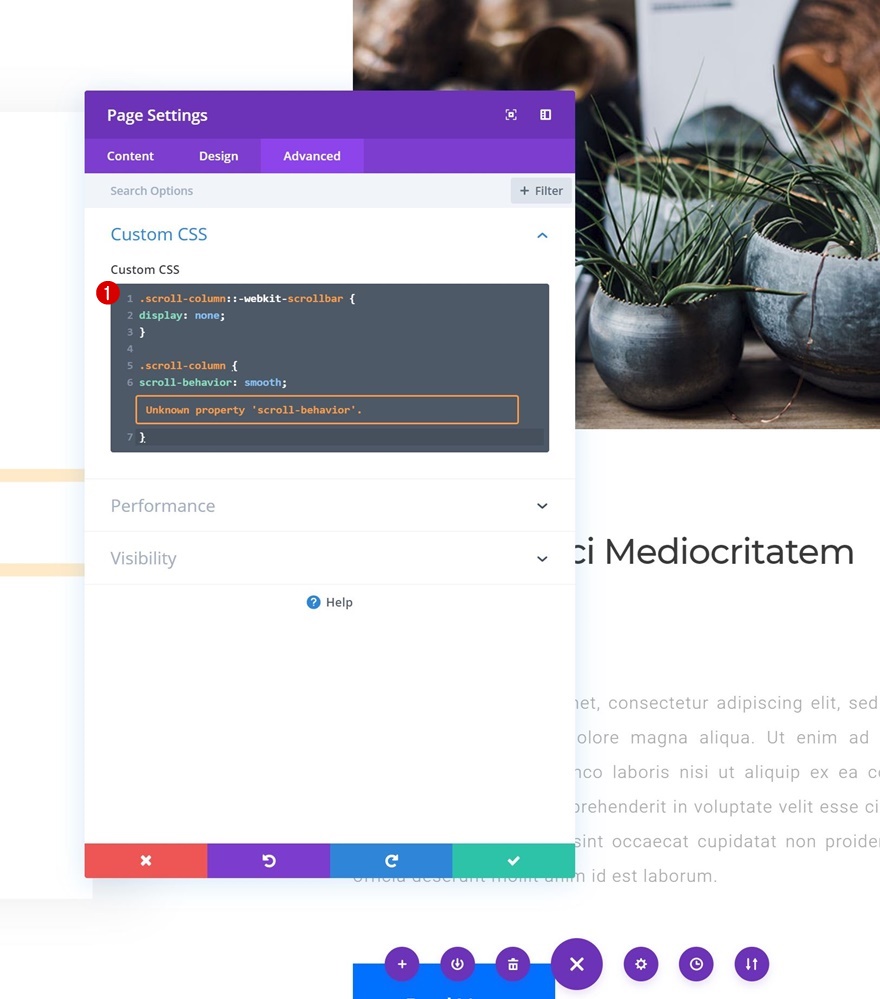 navigation côté colonne