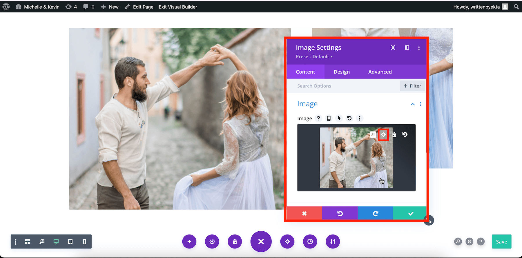 editar imágenes en divi builder