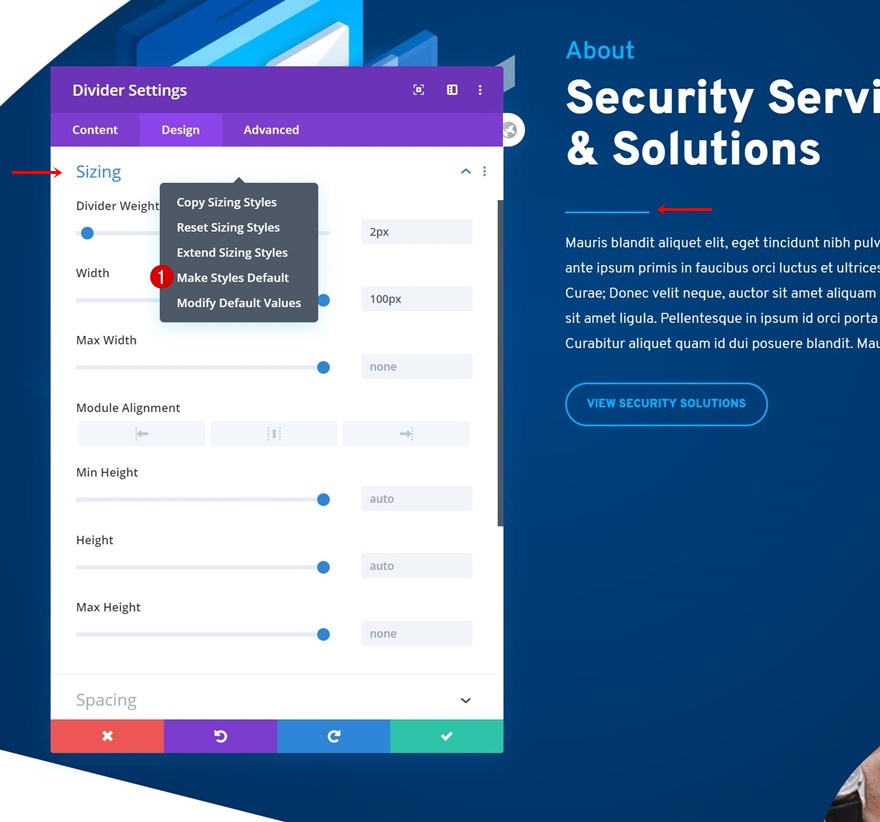 estilos de pacote de layout
