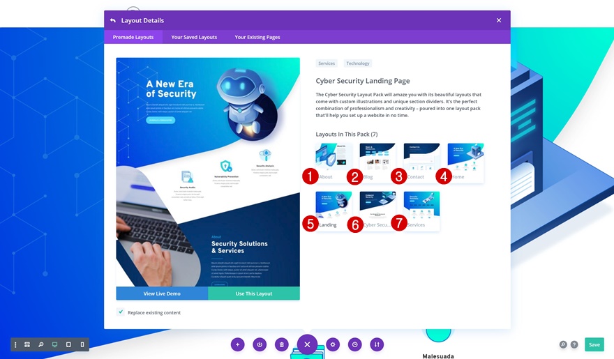 estilos de pacote de layout