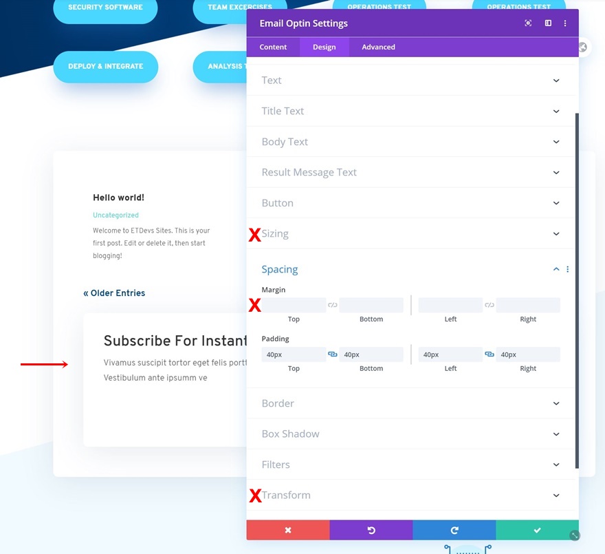 estilos de pacote de layout