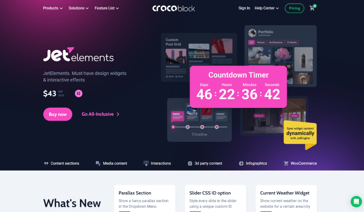 20 ปลั๊กอิน Elementor Addon ที่ดีที่สุด (ฟรี & พรีเมียม) 2024 28 Crocblock Jet Elements