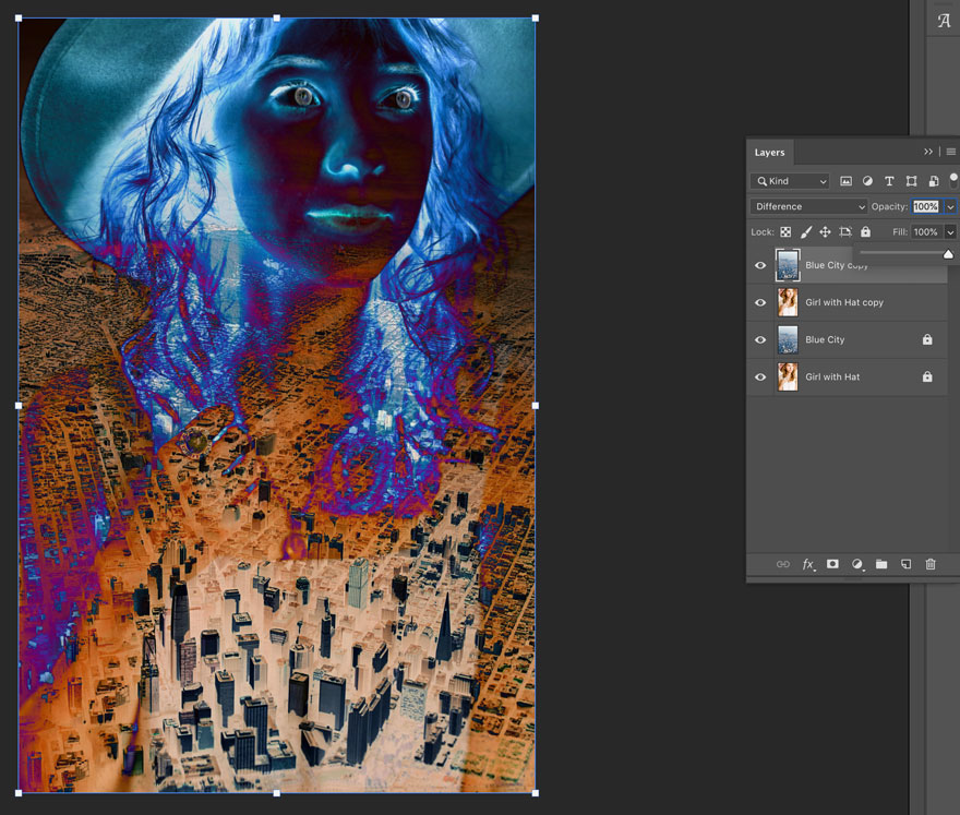 Screenshot des Photoshop-Ebenenmischungsunterschieds