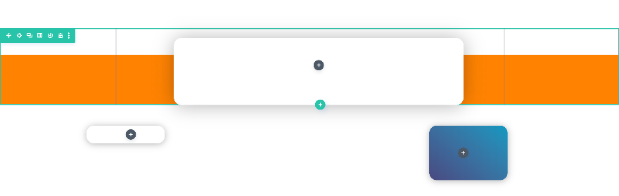 visualização de três colunas sem módulos