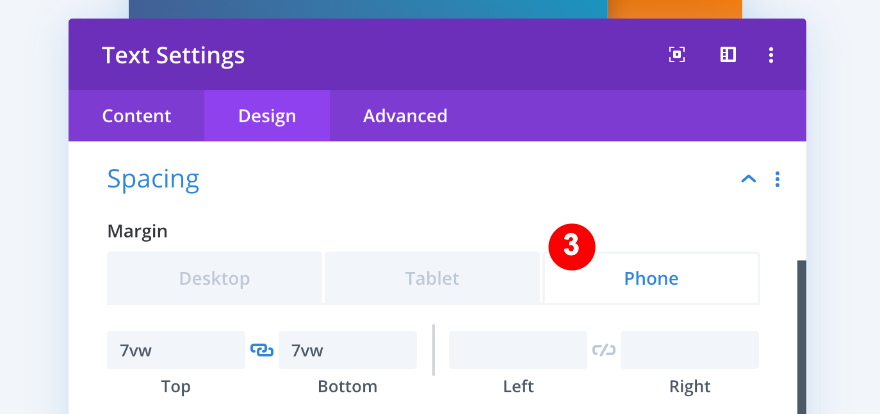 estilo de texto para a coluna um, telefone