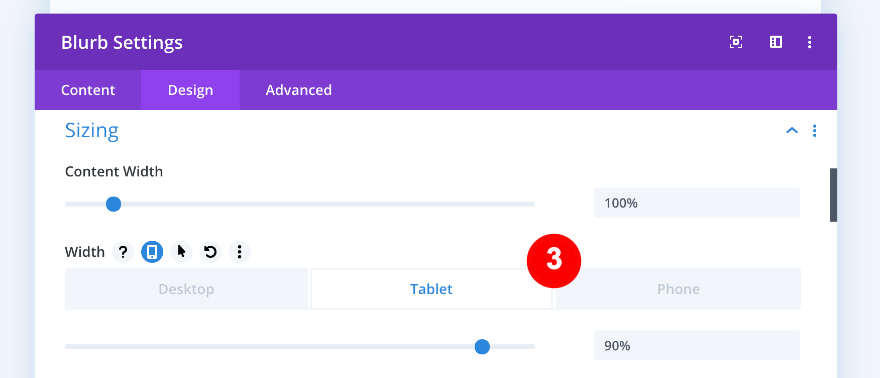 largura do blurb para celular
