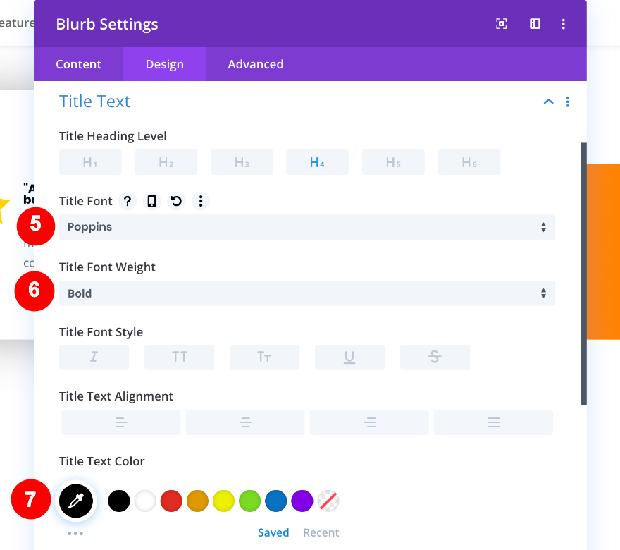 estilize o texto na blurb coluna dois