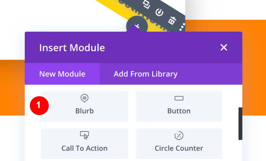insira o módulo blurb na coluna dois