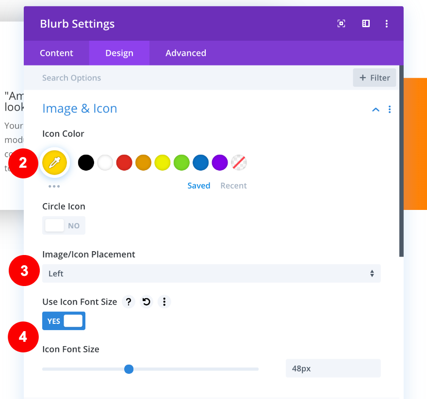 estilize o ícone na sinopse