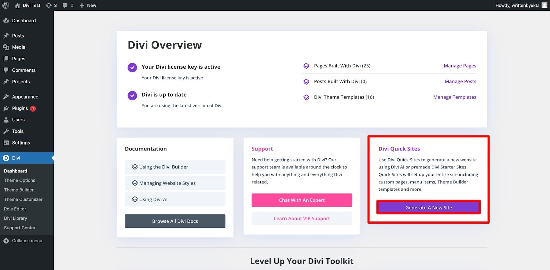 gerar um novo site com sites rápidos div