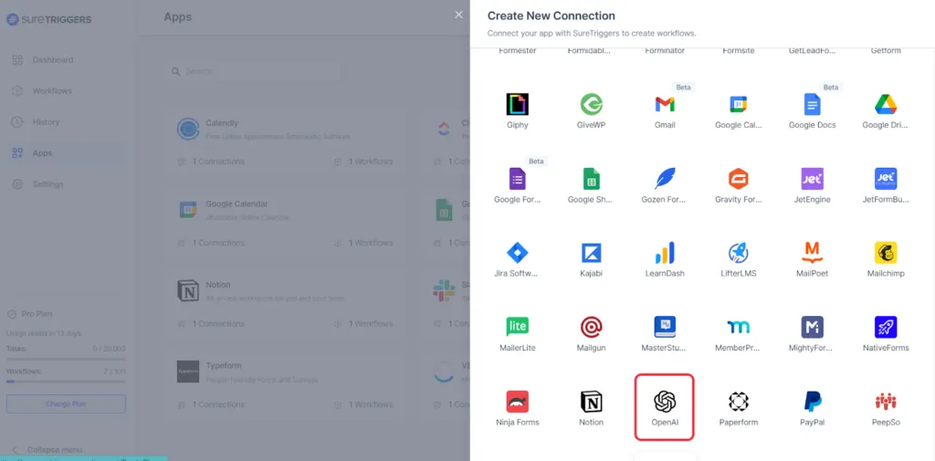 Cari OpenAI dan klik ikonnya dari hasil