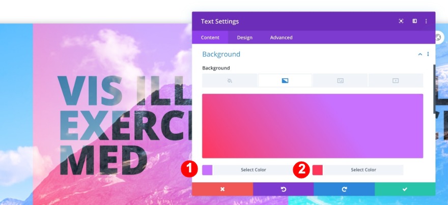reglați modulul de text unul în coloana a doua