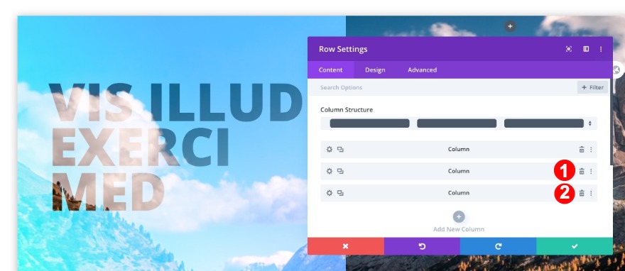 ștergeți a doua și a treia coloană
