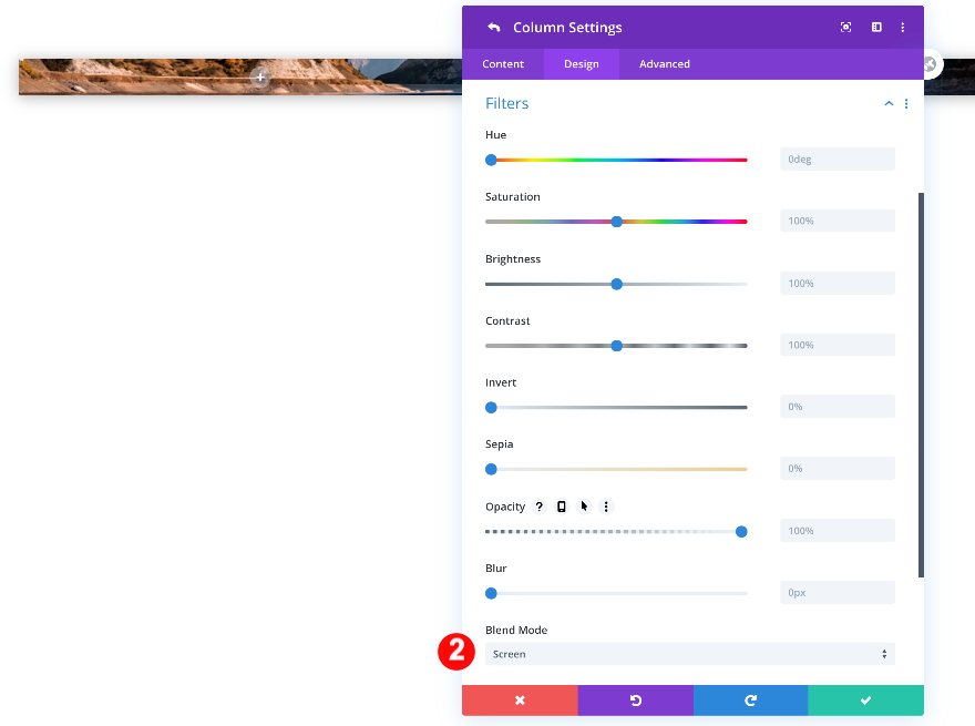 aplicați modul de amestecare a ecranului