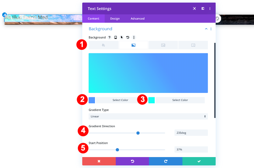 modulul text unul cu fundal