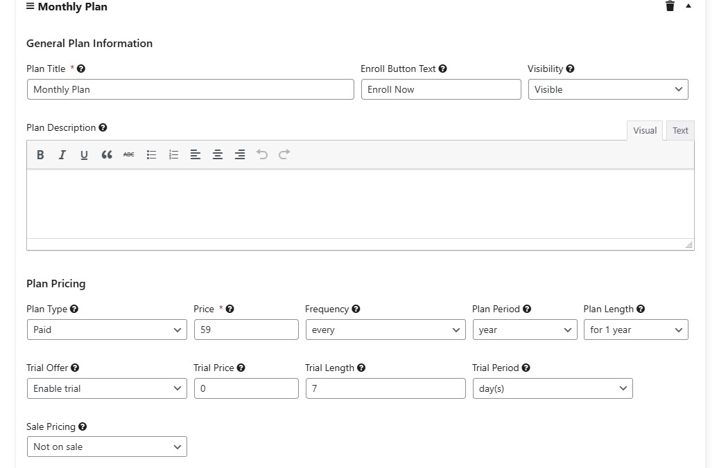 LifterLMS Erişim Planları