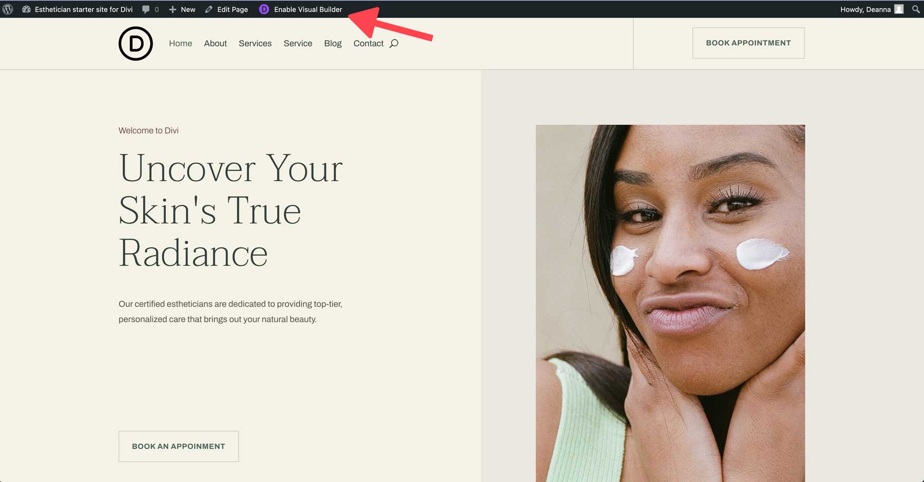 Divi 的美容師入門網站