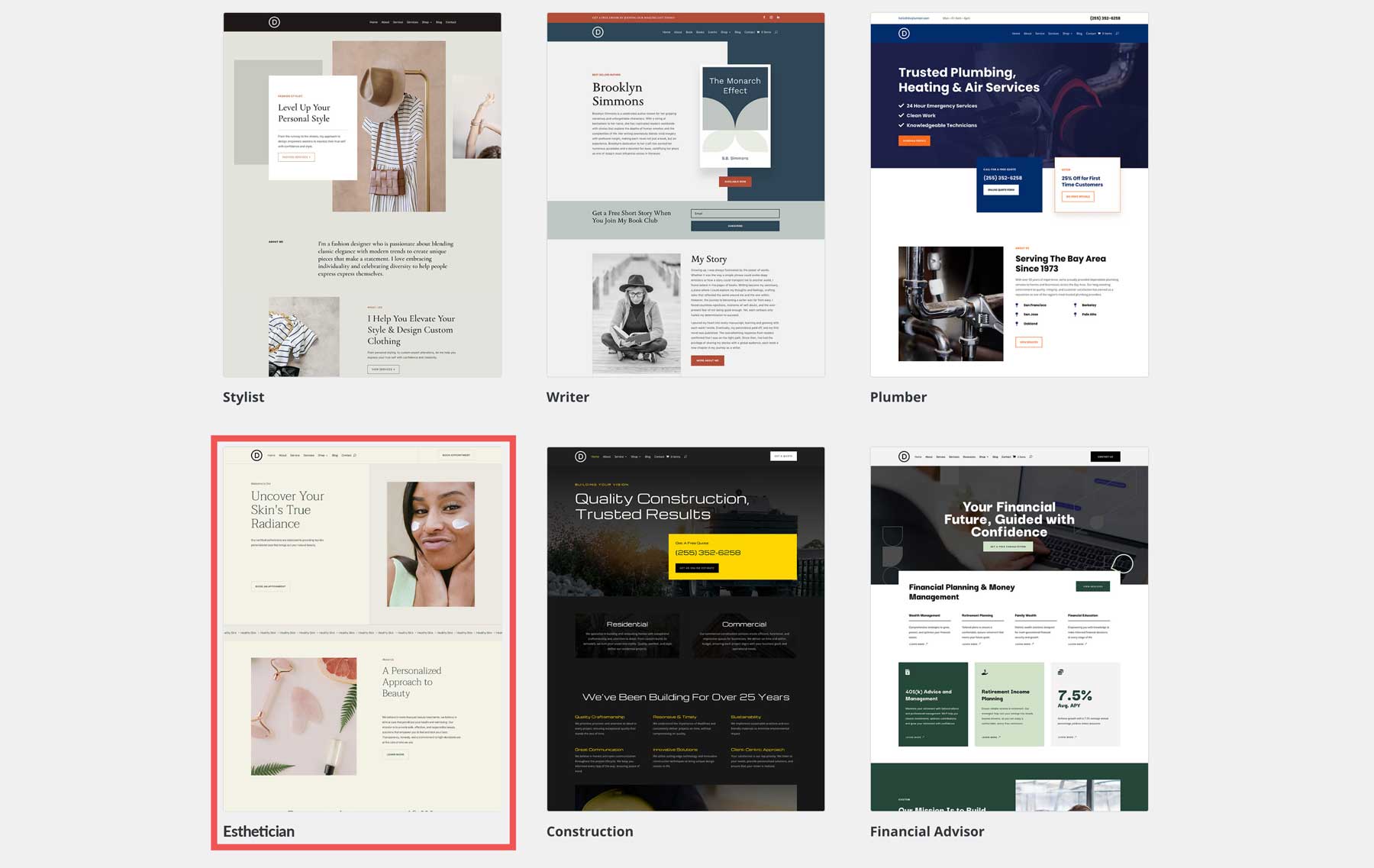 Divi 的美容師入門網站
