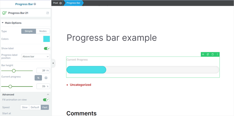 thrive-architect-progress-bar-customization - IsItWP - Détecteur de thème WordPress gratuit thrive architect progress bar customization