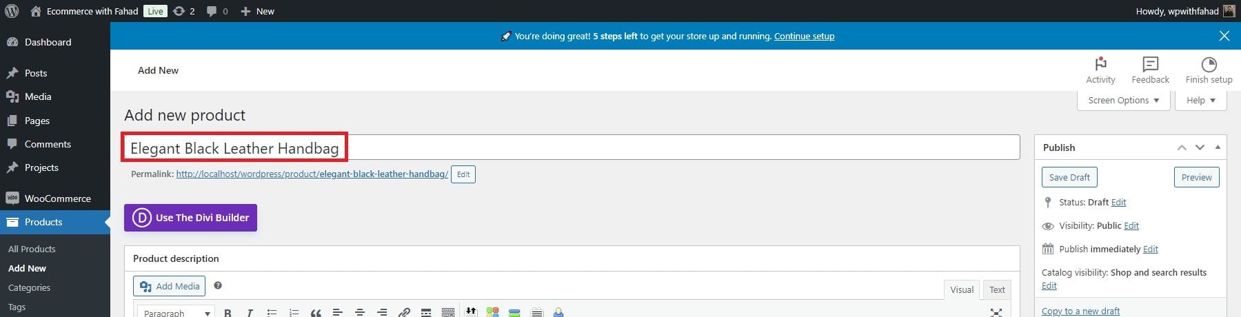woocommerce 产品名称