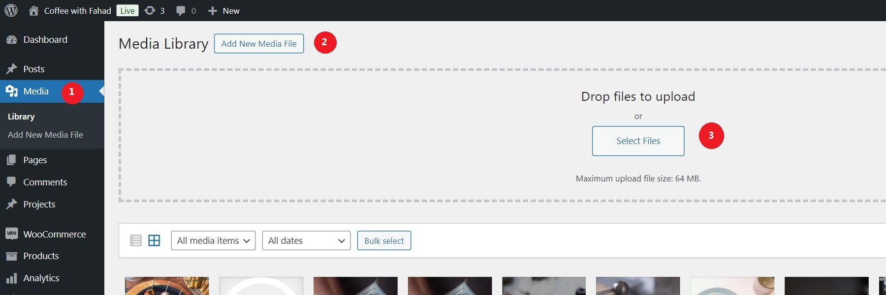 wordpress télécharger une nouvelle image