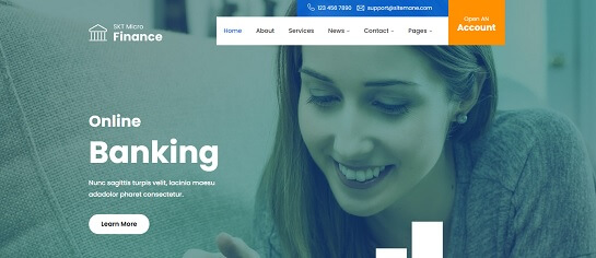 Tema WordPress Layanan Keuangan