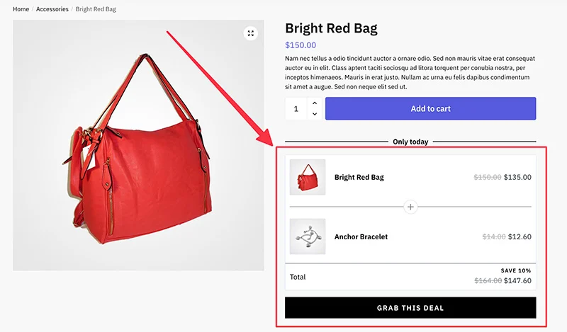 Bloque de paquete de productos en WooCommerce