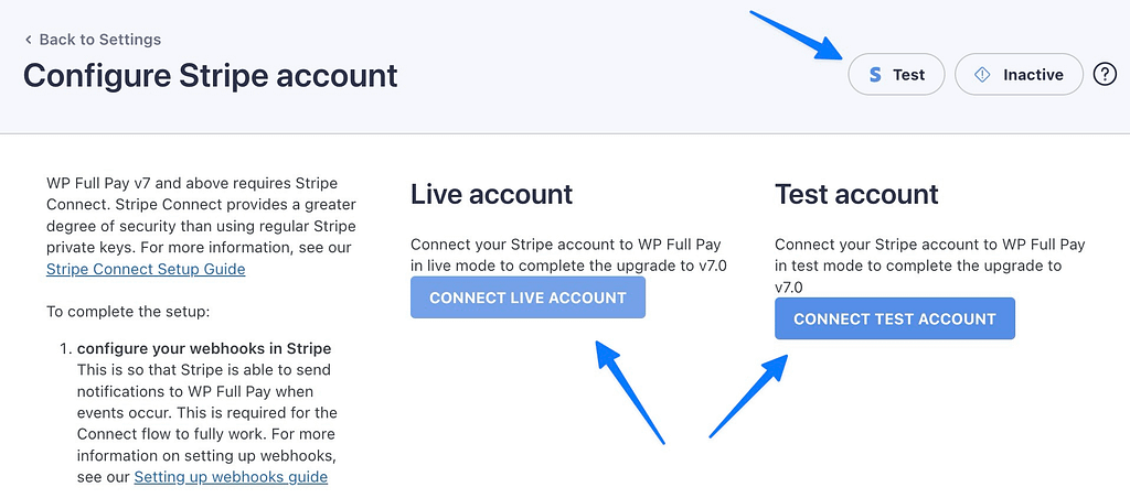 WP Full Pay로 내 Stripe 계정 테스트