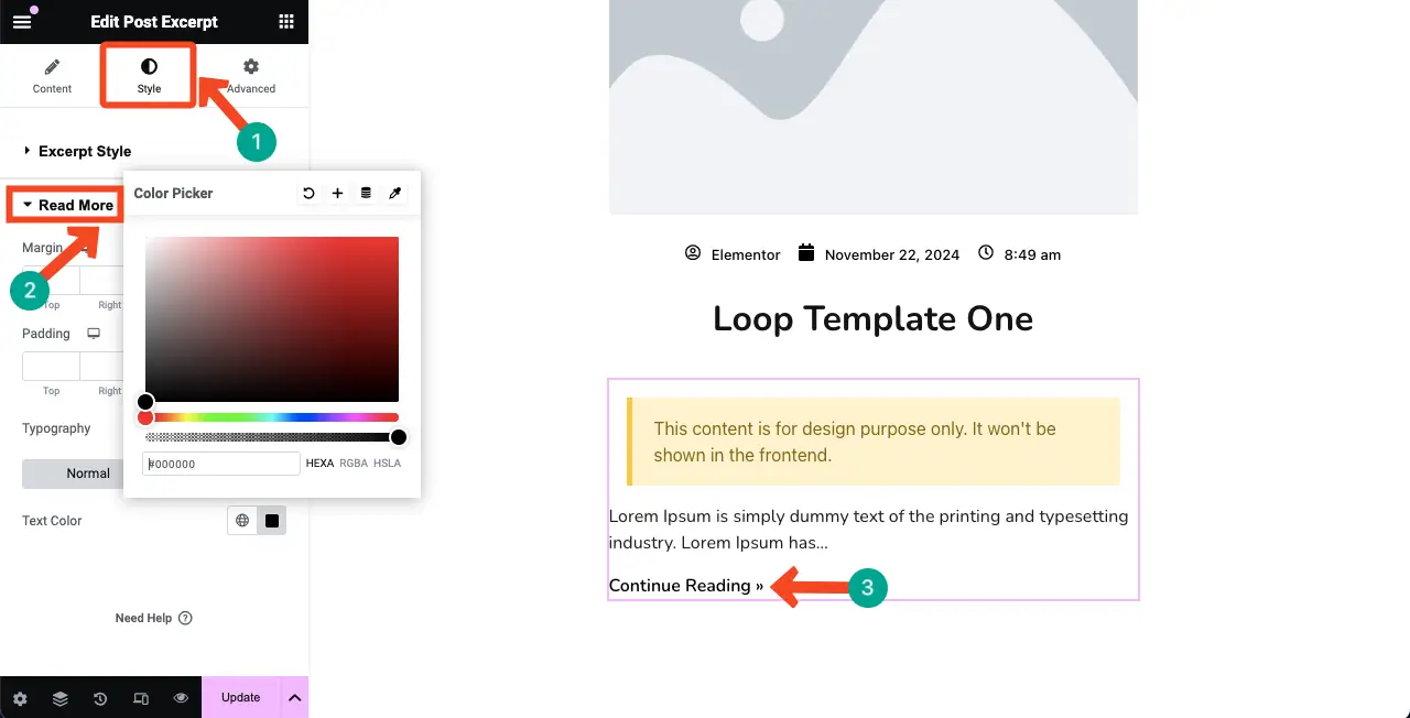 Cómo utilizar el widget Elementor Loop Grid en WordPress con HappyAddons 30 Stylize parts of the Loop Grid Template again