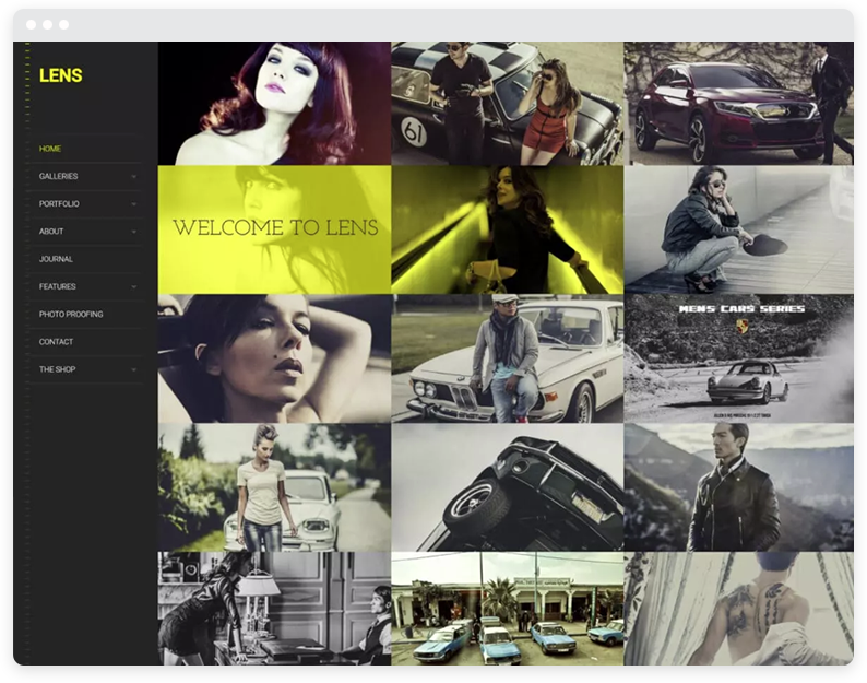ตัวอย่างของธีม Lens WooCommerce WordPress