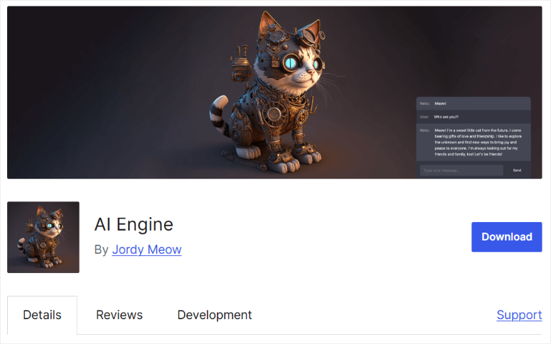 ai-engine-homepage - IsItWP - Rilevatore di temi WordPress gratuito ai engine homepage