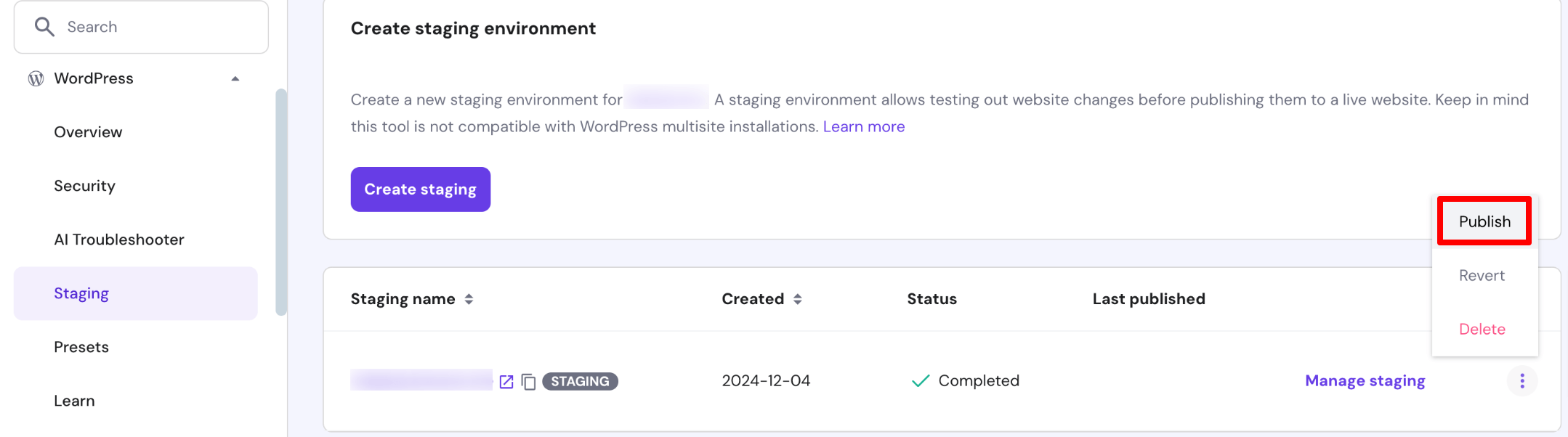 Distribuisci le modifiche al sito live