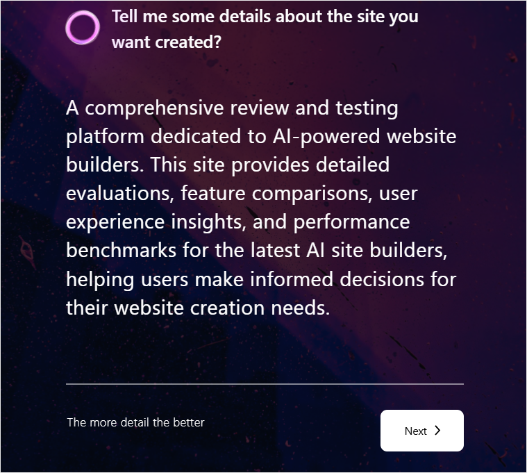 bluehost-add-ai-site-description - IsItWP - Détecteur de thème WordPress gratuit bluehost add ai site description