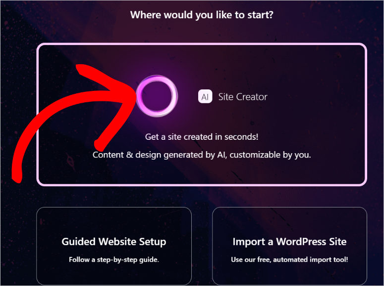 bluehost-ai-site-creator - IsItWP - Détecteur de thème WordPress gratuit bluehost ai site creator