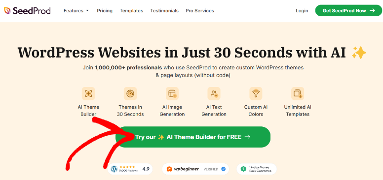 seedprod-ai-homepage - IsItWP - Détecteur de thème WordPress gratuit seedprod ai homepage