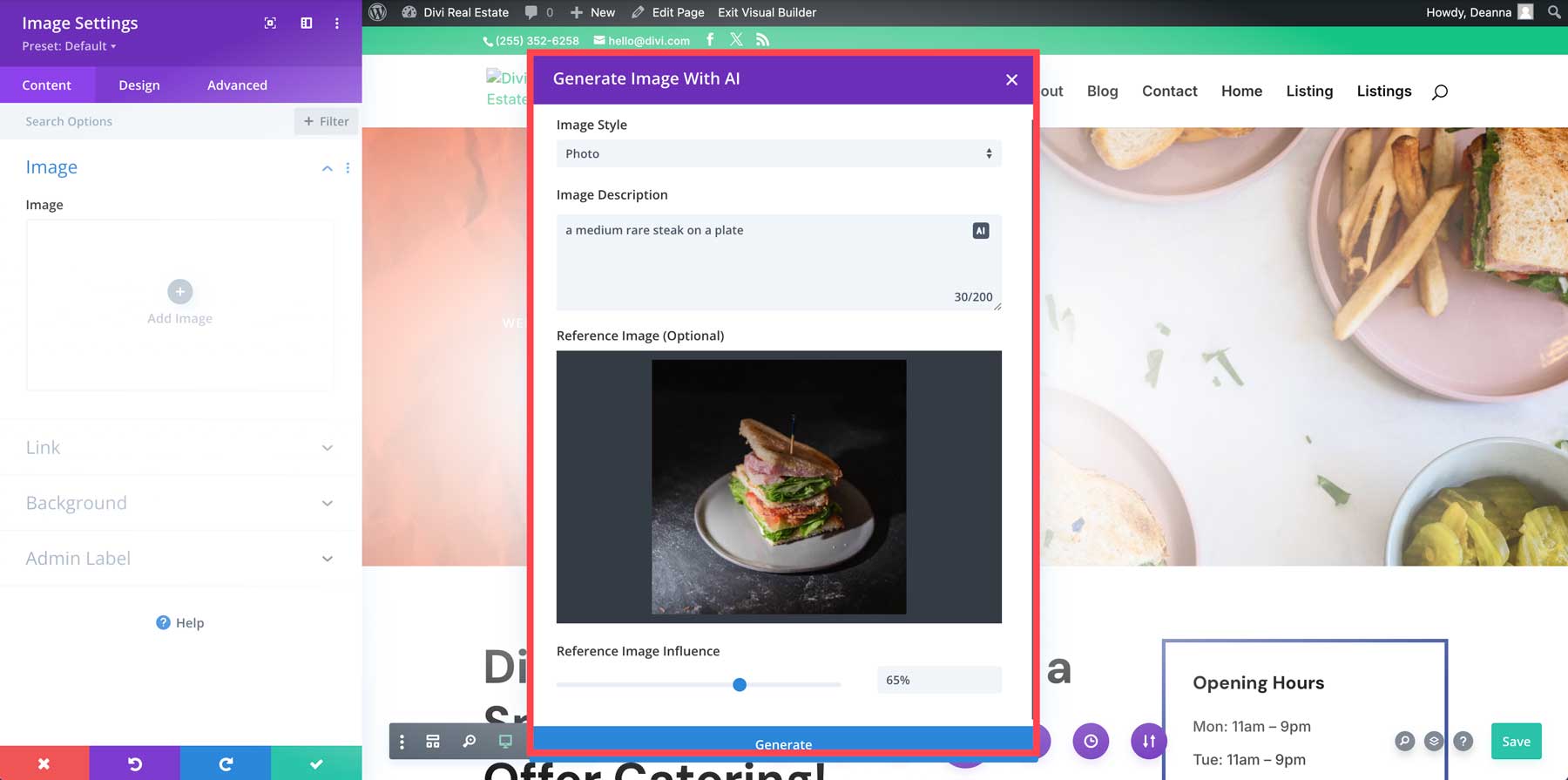 Gambar referensi Divi AI