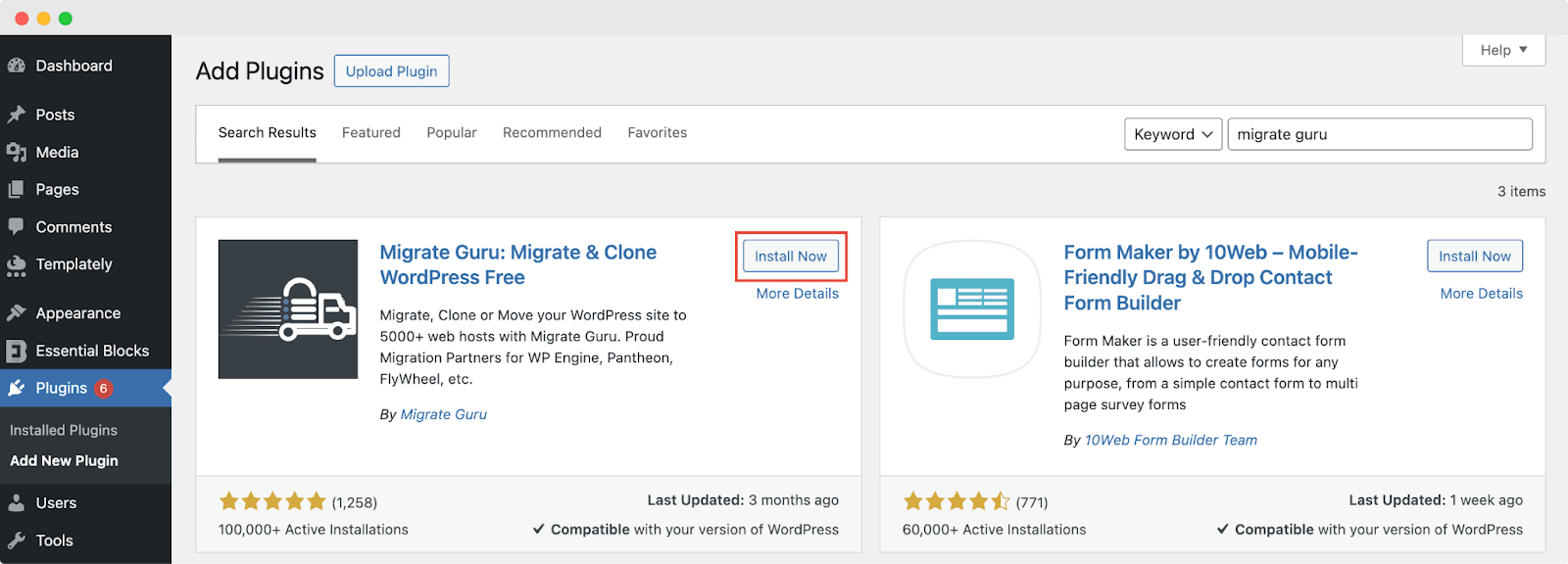 WordPress 웹사이트 이전 Transfer WordPress Website