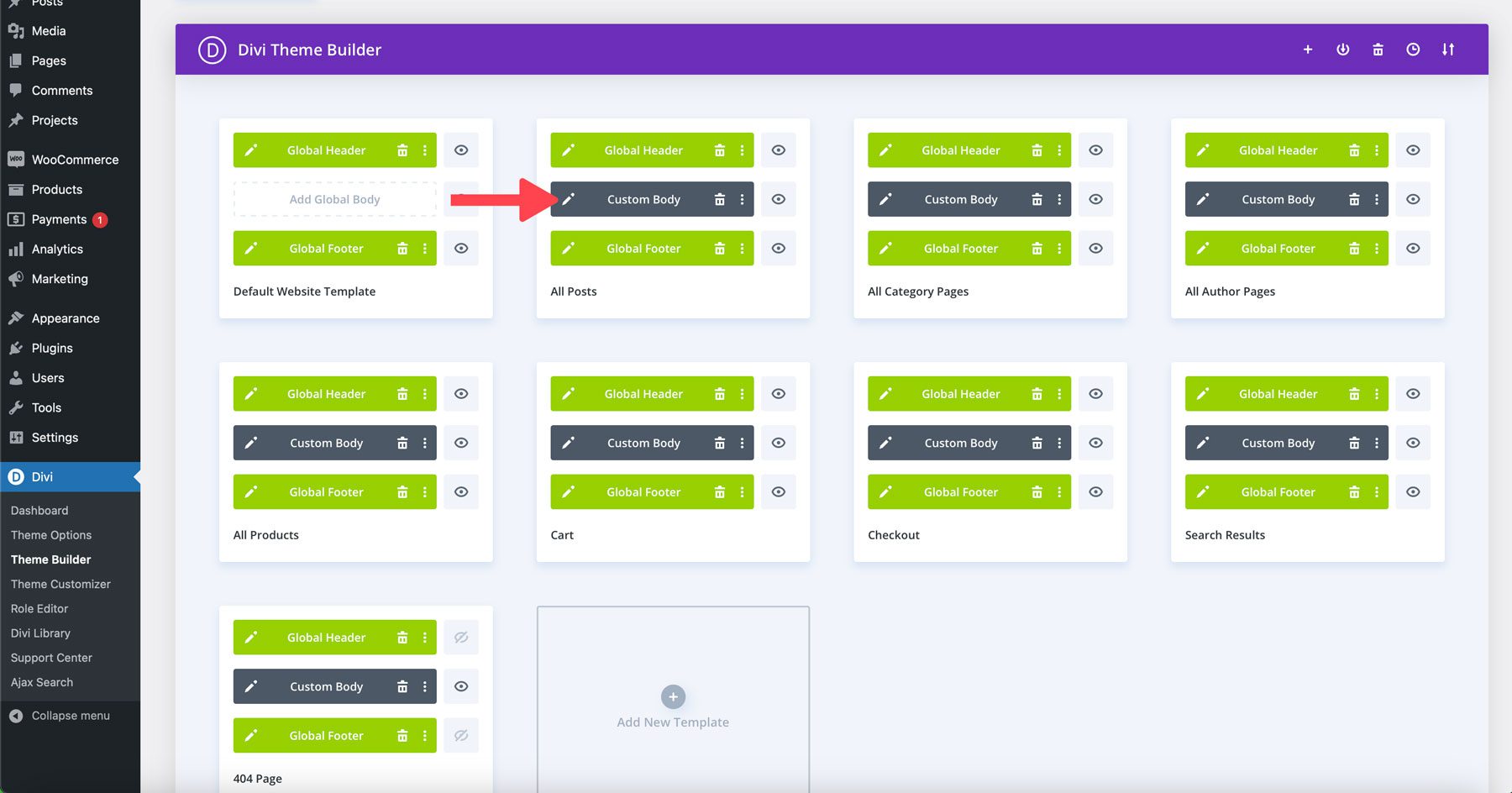 Divi 投稿テンプレートを編集する