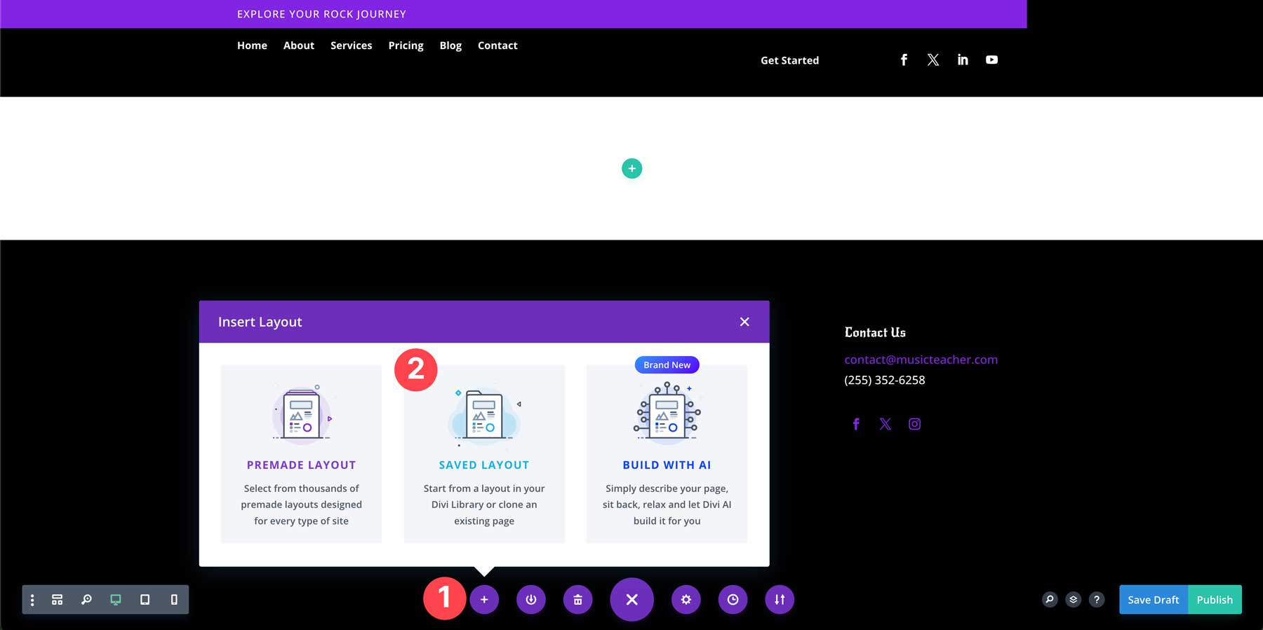 Divi Cloud 라이브러리 항목 로드